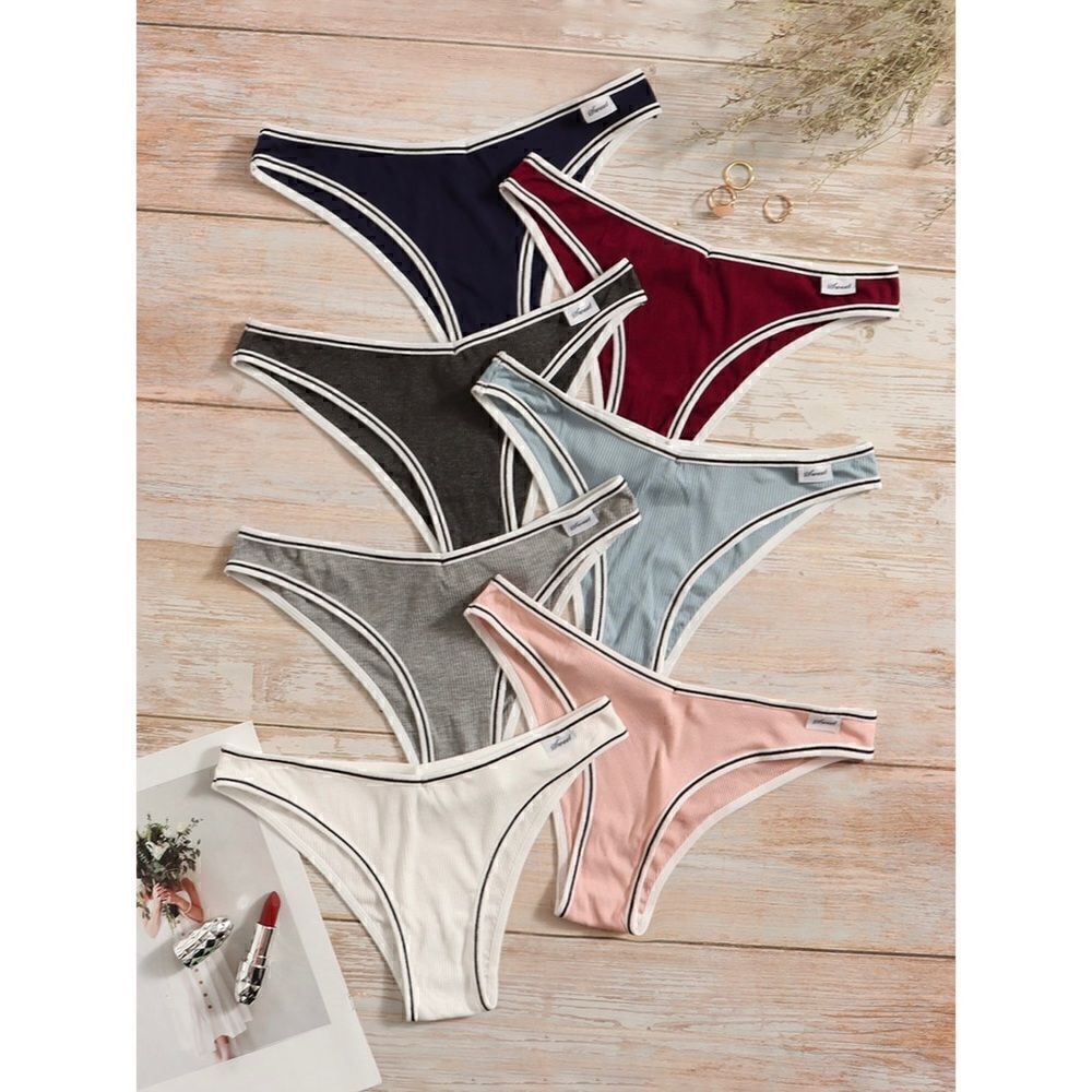 Ribbed Cheeky Panty Underwear Set